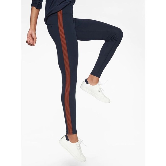Athleta Track Tux Tight Athletic Stripe Legging - Picture 2 of 14